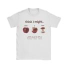 Camiseta Feminina Moderna De Manga Curta Com Gola Redonda, Casual, Fashion Take a Bite Tee