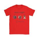 Camiseta Feminina Moderna De Manga Curta Com Gola Redonda, Casual, Fashion, Take a Bite Tee