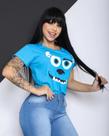 Camiseta Feminina Monstros Sa Mike Sulley Boo Algodão