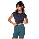Camiseta Feminina New Balance Fast Days Cropped Preto/Branco