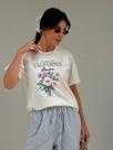 Camiseta Feminina Off California Flowers Camiseta Feminina Off California Flowers