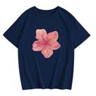 Camiseta feminina Oiiaayy com estampa de flores de hibisco de 9 a 10 anos