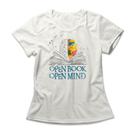 Camiseta Feminina Open Book Open Mind