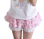 Camiseta feminina Outfit Y2K Off Shoulder com shorts xadrez
