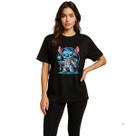 Camiseta Feminina Oversize Lilo Stich Astronauta Inedita