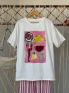 Camiseta Feminina Oversized Estampa Variada Leticia