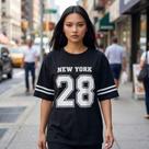 Camiseta Feminina Oversized Longline 100% Algodão -