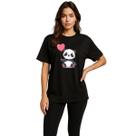 Camiseta Feminina Panda Oversized Academia Treino Lançamento