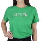 Camiseta Feminina Parado no Ar Cropped Verde - 72113