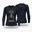 Camiseta Feminina Performance Angus Preta Manga Longa UV50+