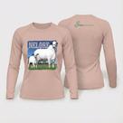 Camiseta Feminina Performance Nelore Rosa Nude Manga Longa UV50+