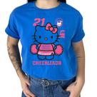 Camiseta Feminina Personalizada Hello Kitt Cheerleadr Animadora Tshirt Camiseta Feminina Personalizada Hello Kitt Cheerleadr Animadora Tshirt