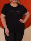 Camiseta Feminina Plus Size Estampa Sortida Básica Dia a Dia Toque Macio