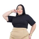 Camiseta Feminina Plus Size T-shirt Gola Alta Meia Estação Tamanho Grande 44 ao 52