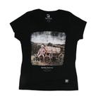 Camiseta Feminina Preta Modelo Carroça