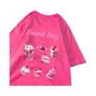 Camiseta Feminina Rosa com Estampa de Sorvete - Algodão Macio e Respirável Camiseta Feminina Rosa com Estampa de Sorvete - Algodão Macio e Respirável