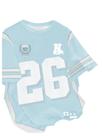 Camiseta feminina RoseSeek Color Block Number 11Y azul claro