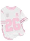 Camiseta feminina RoseSeek Color Block Number Graphic 10Y branca
