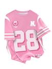 Camiseta feminina RoseSeek Color Block Number Graphic 8Y rosa