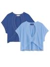 Camiseta feminina RoseSeek com decote cruzado nas costas, azul