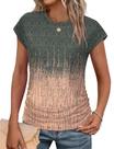 Camiseta feminina SAMPEEL, caimento folgado, manga curta, de verão, tamanho M
