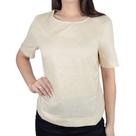Camiseta Feminina Seiki Linho Bege - 221180 Camiseta Feminina Seiki Linho Bege - 221180