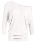 Camiseta feminina Simlu, sem ombros, marfim, tamanho S