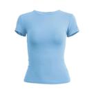 Camiseta Feminina Slim Fit De Manga Curta Com Decote Redondo, Estilo Esportivo Y2K