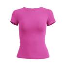 Camiseta Feminina Slim Fit De Manga Curta Com Decote Redondo, Estilo Esportivo Y2K