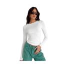 Camiseta Feminina Slim Fit Manga Longa - Gola Redonda - Malha Justa - Streetwear 2024