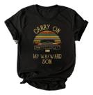 Camiseta Feminina Supernatural Carry On My Wayward Son 100% Algodão Premium
