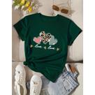 Camiseta Feminina T-shirt Love Coração 100% Algodão Premium