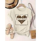 Camiseta Feminina T-shirt Seja Corajosa Be Brave Coração Leopardo 100% Algodão Premium Camiseta Feminina T-shirt Seja Corajosa Be Brave Coração Leopardo 100% Algodão Premium