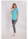Camiseta Feminina Tecnologica Manga Curta. Cor verde água Tam M Camiseta Feminina Tecnologica Manga Curta. Cor verde água Tam M