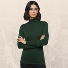 Camiseta Feminina Térmica Gola Alta Manga Longa Proteção Uv Blusa Segunda Pele Frio/Calor/Casual