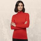 Camiseta Feminina Térmica Gola Alta Manga Longa Proteção Uv Blusa Segunda Pele Frio/Calor/Casual