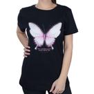 Camiseta Feminina Tharog T-Shirt Borboleta Preta - TH4501ML Camiseta Feminina Tharog T-Shirt Borboleta Preta - TH4501ML
