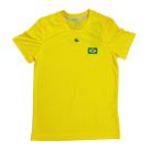 Camiseta Feminina Torcedor Brasil Kanxa Plus Size Tecido Poliester Amarelo 7598