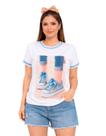 Camiseta Feminina Tshirt Estampada Com Strass Estilosa