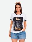 Camiseta Feminina Tshirt Religiosa Estampa Leão de Judá
