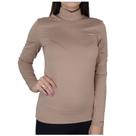 Camiseta Feminina Upman ML Térmica Gola Alta Marrom - 246RF