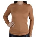 Camiseta Feminina Upman Térmica Canelada Camel - 245RC
