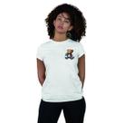 Camiseta Feminina Ursinho Pelúcia Estiloso Bebendo Cerveja