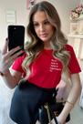 Camiseta Feminina Vermelha Paz