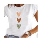 Camiseta Feminina Y2K com Estampa de Coração - Estilo Anos 90