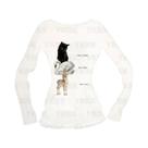 Camiseta Feminina Y2K Com Estampa De Gato, Estilo Punk Gótico, Ajuste Slim, Top De Verão Harajuku, Camiseta Feminina Y2K Com Estampa De Gato, Estilo Punk Gótico, Ajuste Slim, Top De Verão Harajuku,