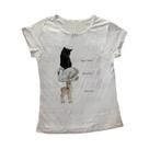 Camiseta Feminina Y2K Com Estampa De Gato, Estilo Punk Gótico, Ajuste Slim, Top De Verão Harajuku,