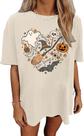 Camiseta feminina YIUIERE com estampa vintage de Halloween S