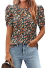Camiseta feminina Zeagoo, casual, manga curta, gola redonda