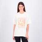Camiseta Fila Oversized Letter Graphic Feminina Off White